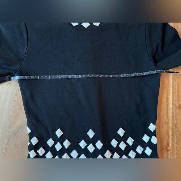 Lela Rose black and white long sleeve knit dress - Picture 12 of 15